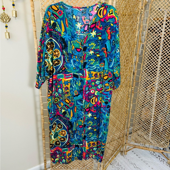 Beautiful Colorful Beach Kaftan Tunic - Picture 7 of 9